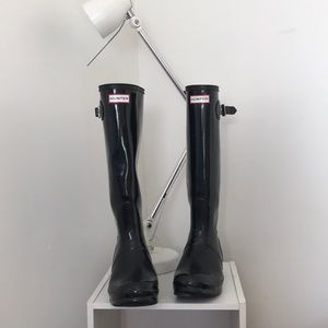 Black Tall Hunter Boots